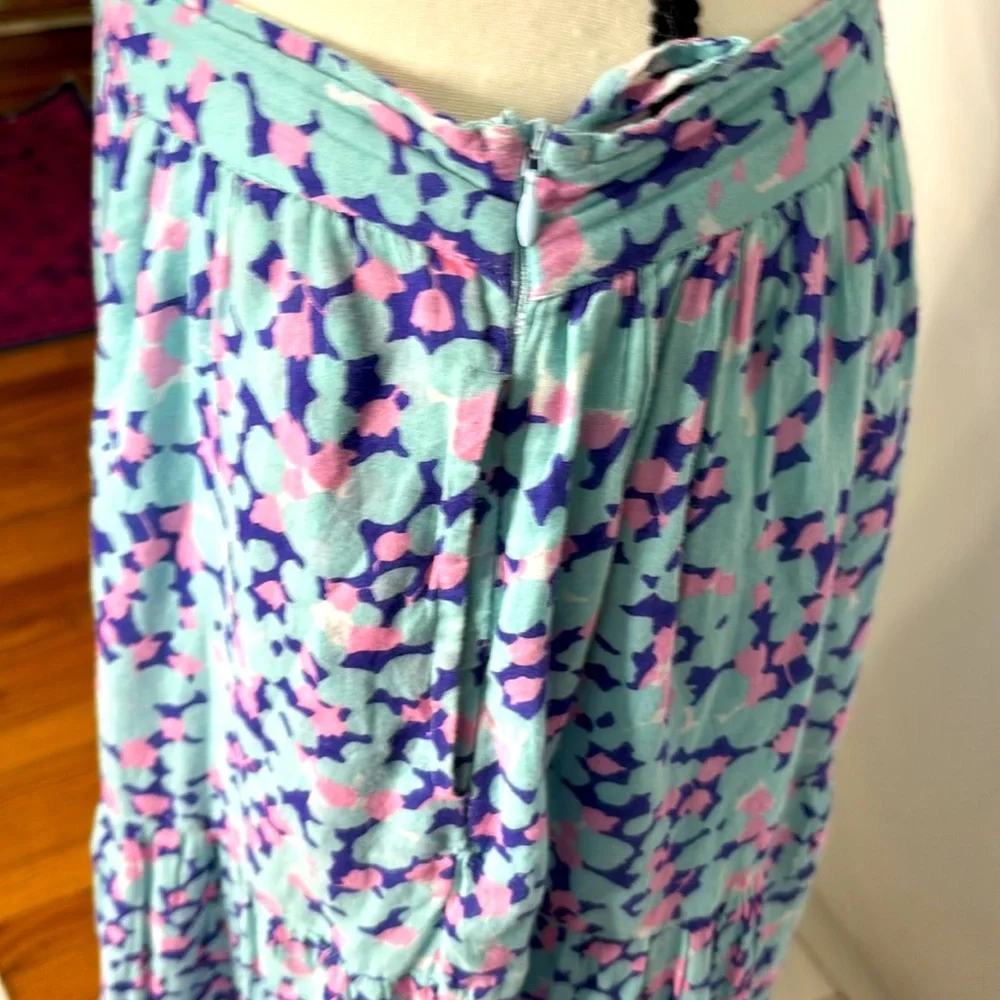 Banjanan  Rune Bud Blueprint Cotton Pencil Maxi Skirt - Picture 4 of 8